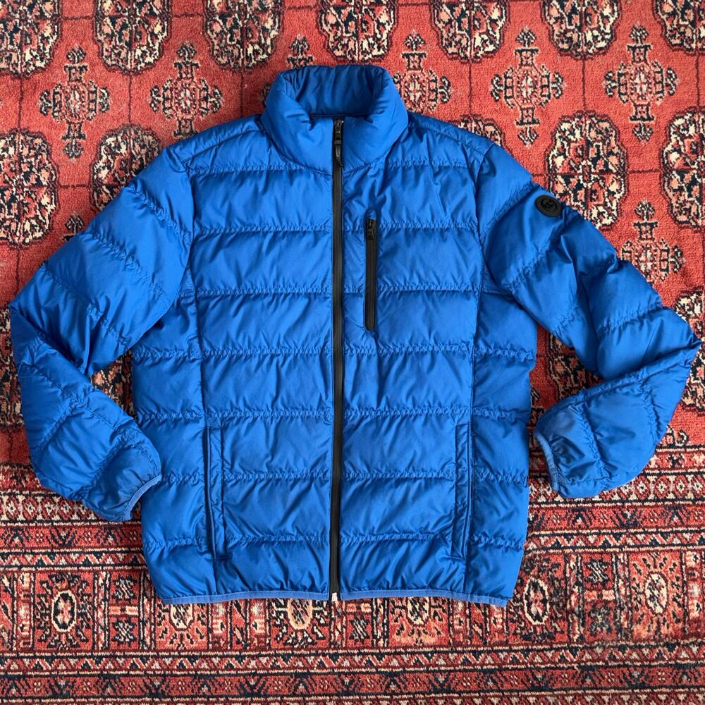 Michael Kors Mens'‎ Small Cobalt Blue Premium Down Blend Puffer Jacket